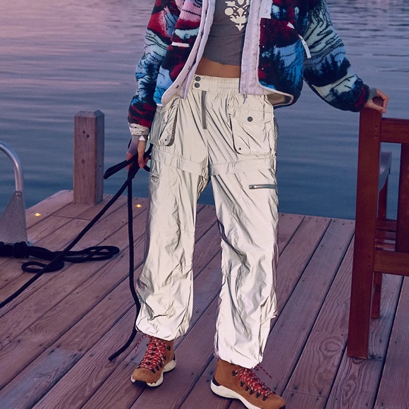 FREE PEOPLE: Night Ops Reflective H2OResistant Pant - Picture 1 of 15